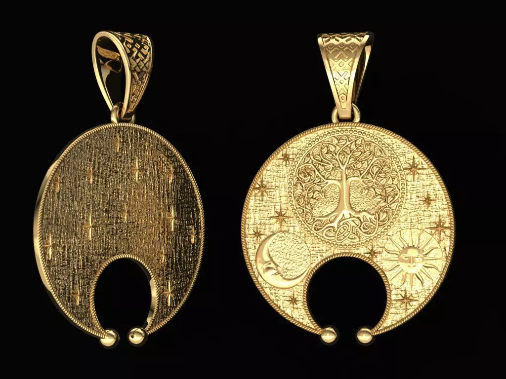 Pendant Three Of Life P 0015 3D print model_0