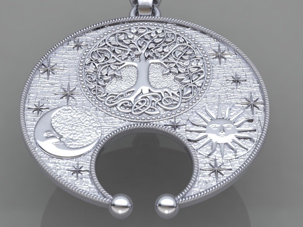 Pendant Three Of Life P 0015 3D print model_4
