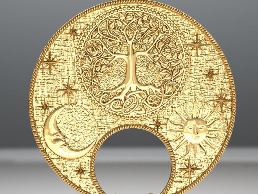 Pendant Three Of Life P 0015 3D print model_7