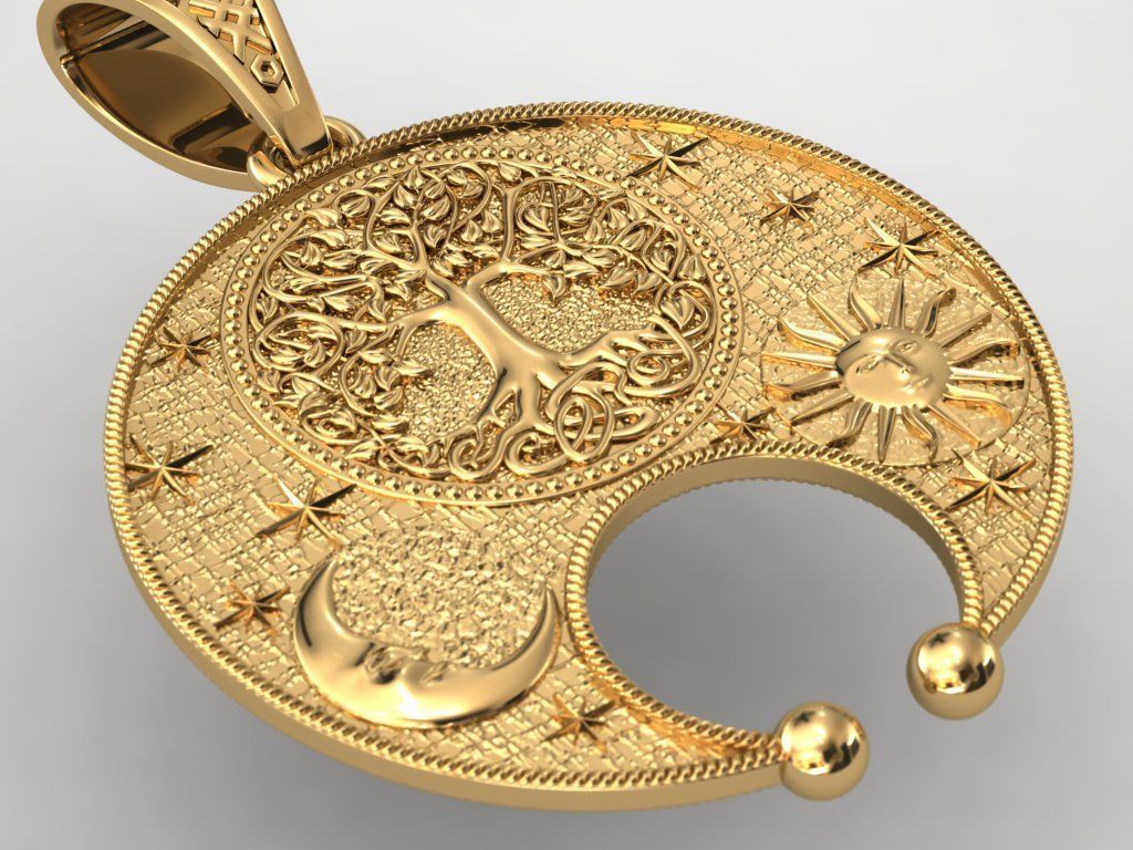 Pendant Three Of Life P 0015 3D print model_3