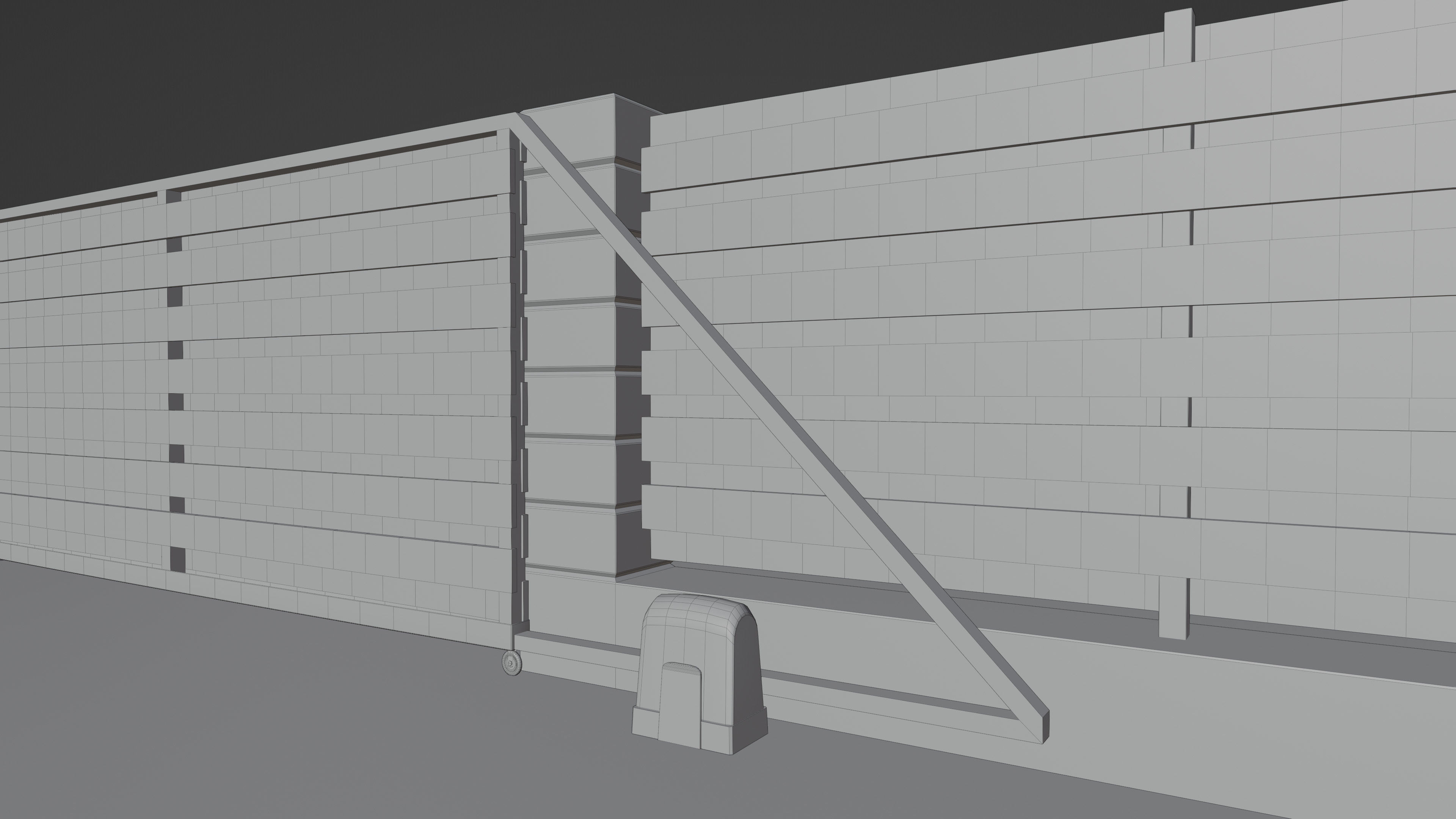 Modern Fence 3D model_6