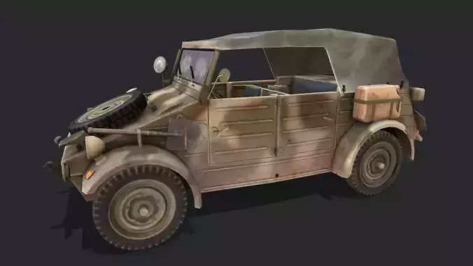 Kubelwagen Low-poly 3D model
