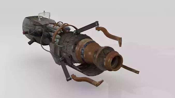 Steampunk-style sci-fi gun