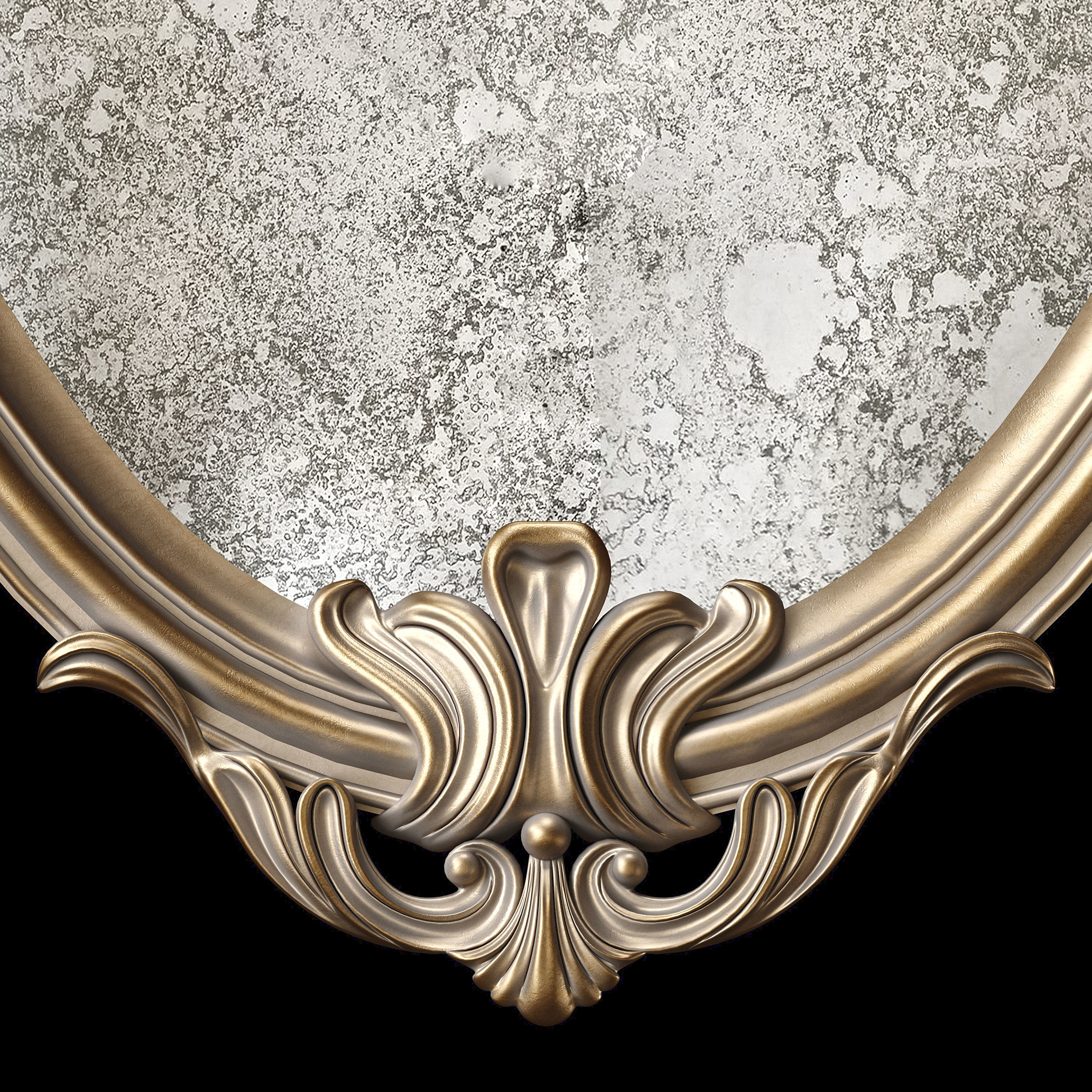 Rustic Wall Mirror  3D model_3