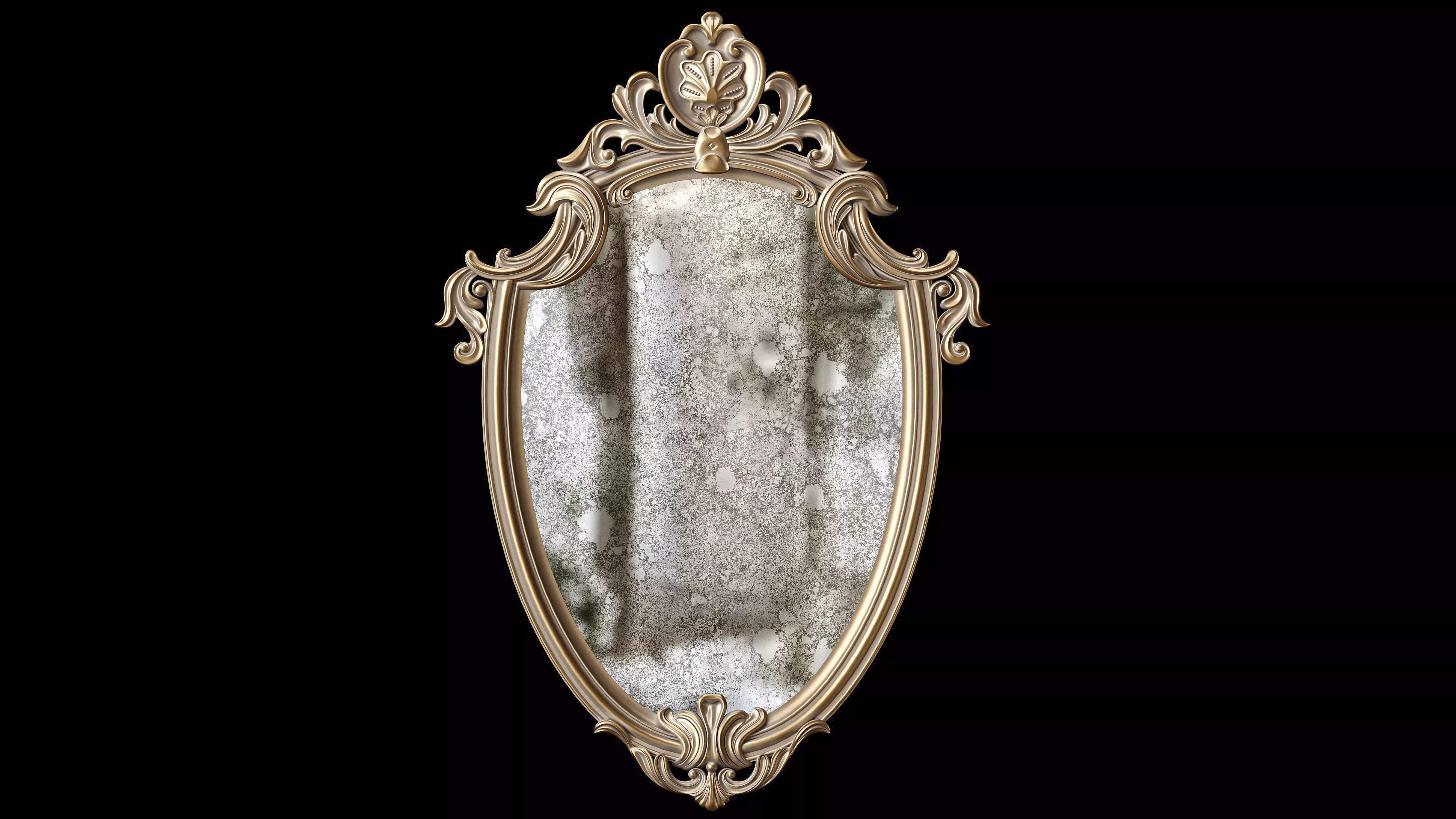 Rustic Wall Mirror  3D model_0