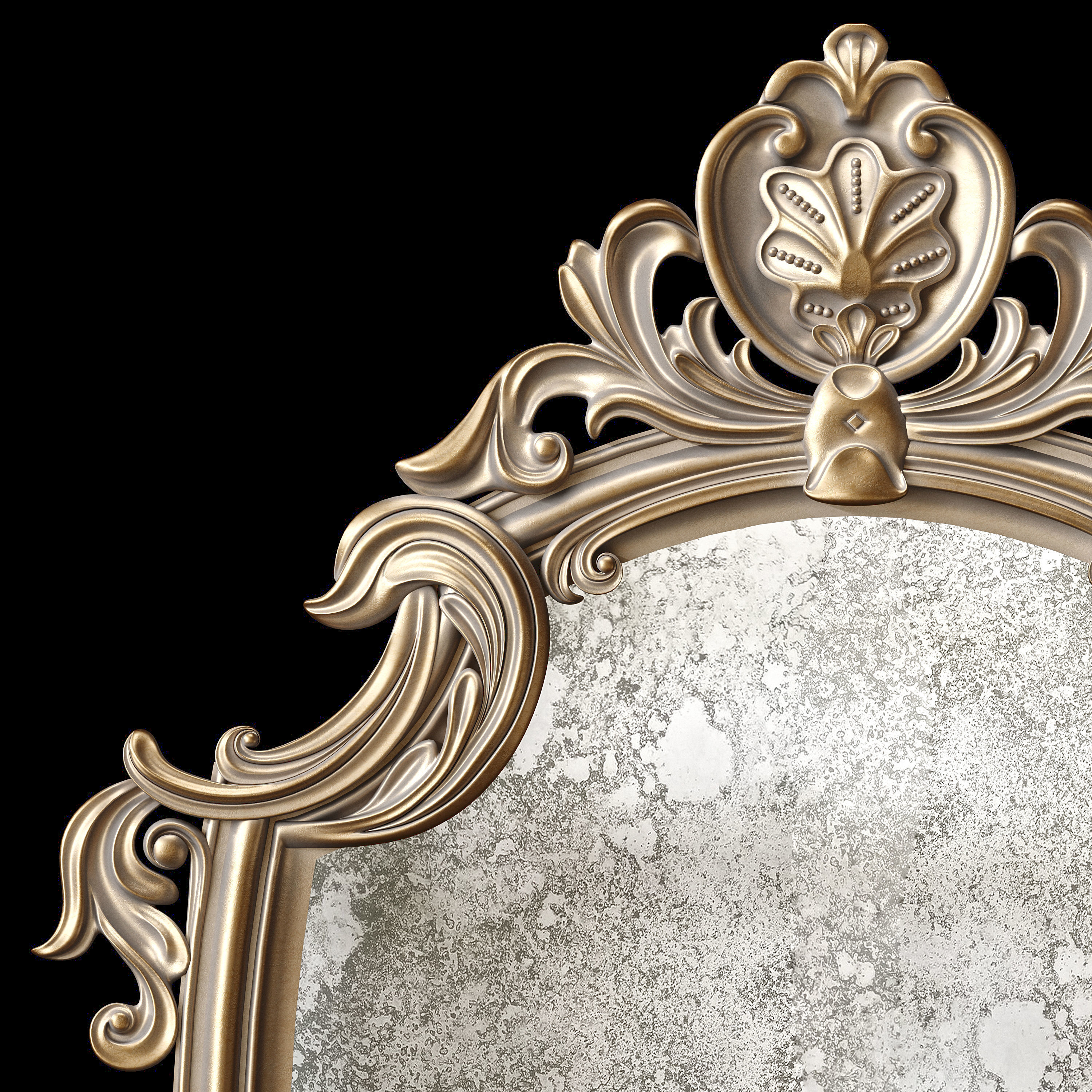 Rustic Wall Mirror  3D model_6