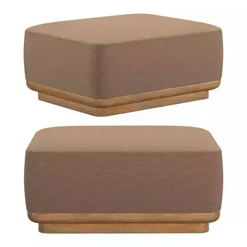 OSLO TEAK OTTOMAN 3D model