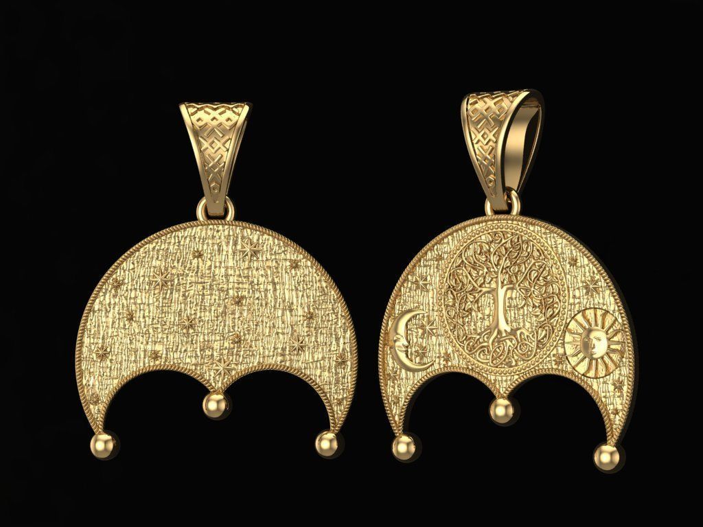 Pendant Three Of Life P 0014 3D print model_7