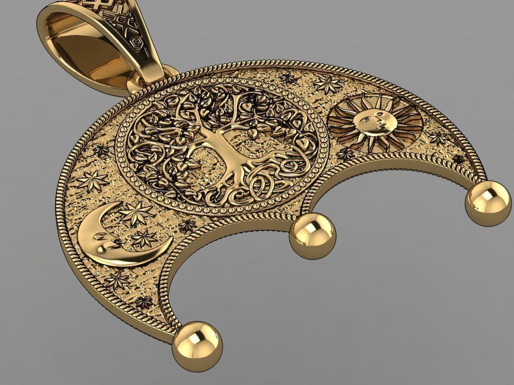 Pendant Three Of Life P 0014 3D print model_2