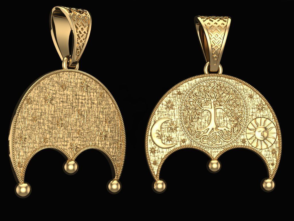 Pendant Three Of Life P 0014 3D print model_8