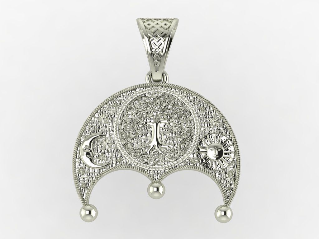 Pendant Three Of Life P 0014 3D print model_4