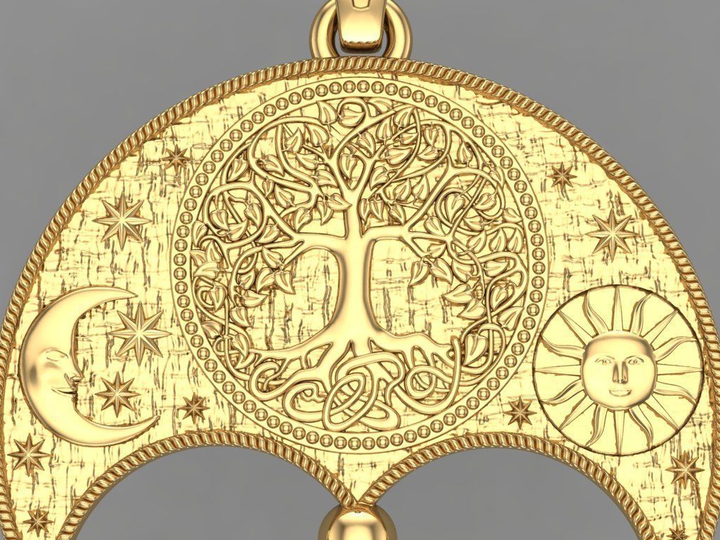 Pendant Three Of Life P 0014 3D print model_6