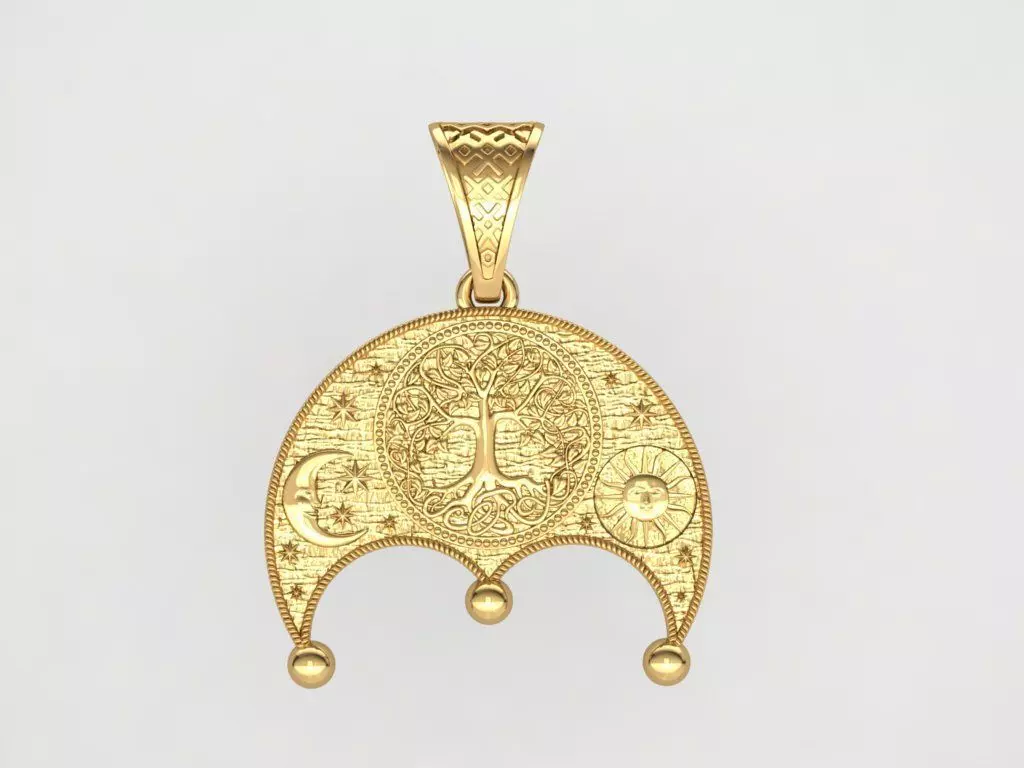 Pendant Three Of Life P 0014 3D print model_0