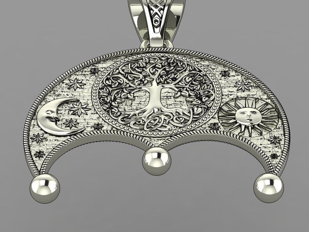 Pendant Three Of Life P 0014 3D print model_3