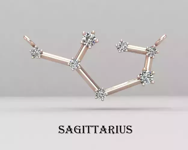 SAGITTARIUS necklace 70-mp 3D print model