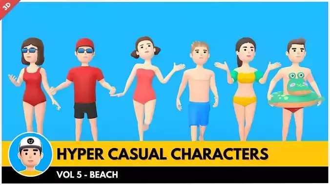 HYPER CASUAL CHARACTERS VOL 5 - BEACH
