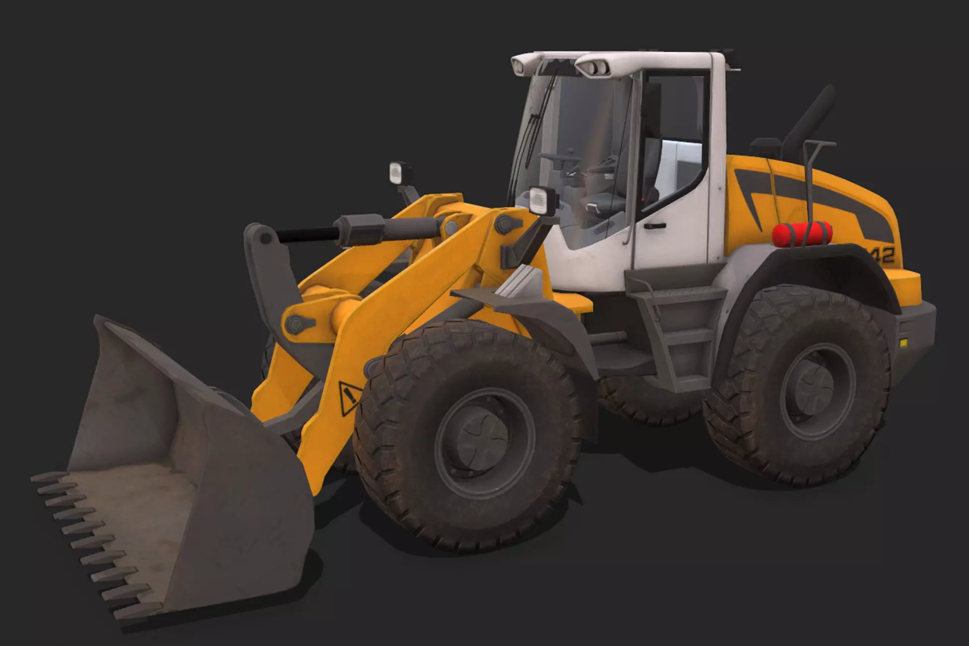  Buldozer Low-poly 3D model_0