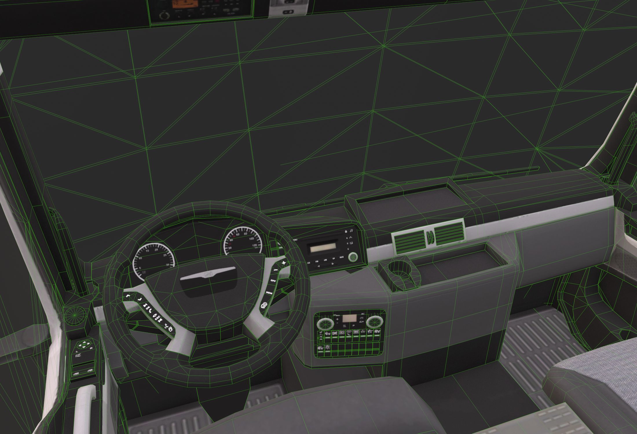 Concrete Mixer Low-poly 3D model_7