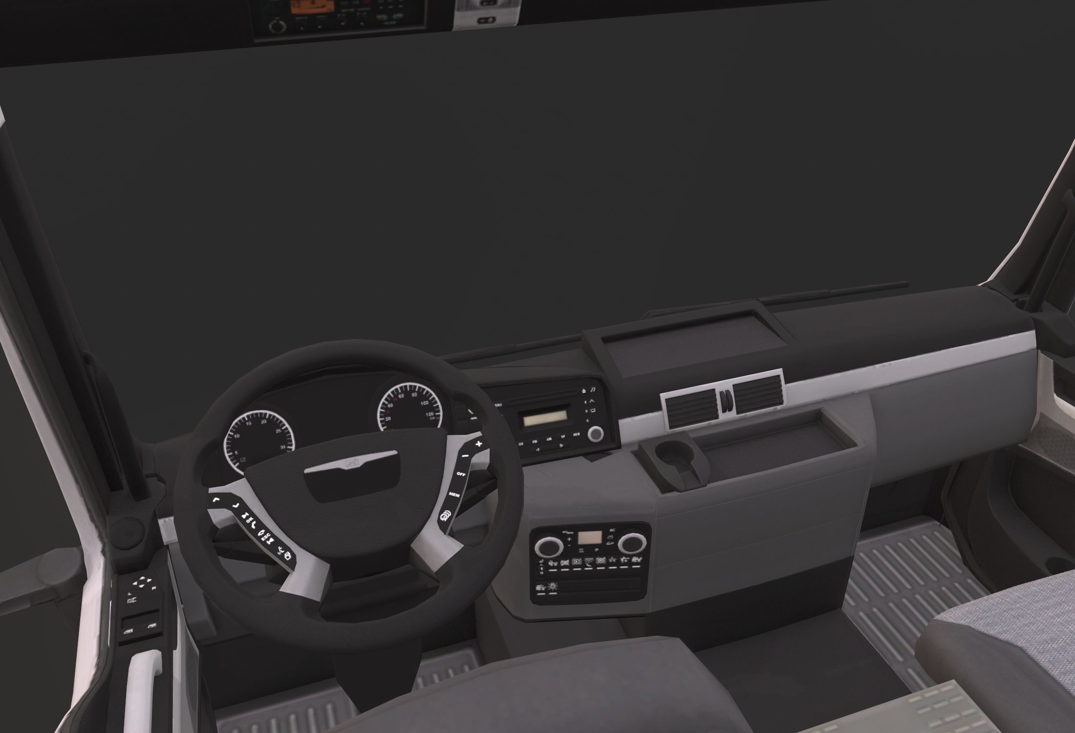 Concrete Mixer Low-poly 3D model_2