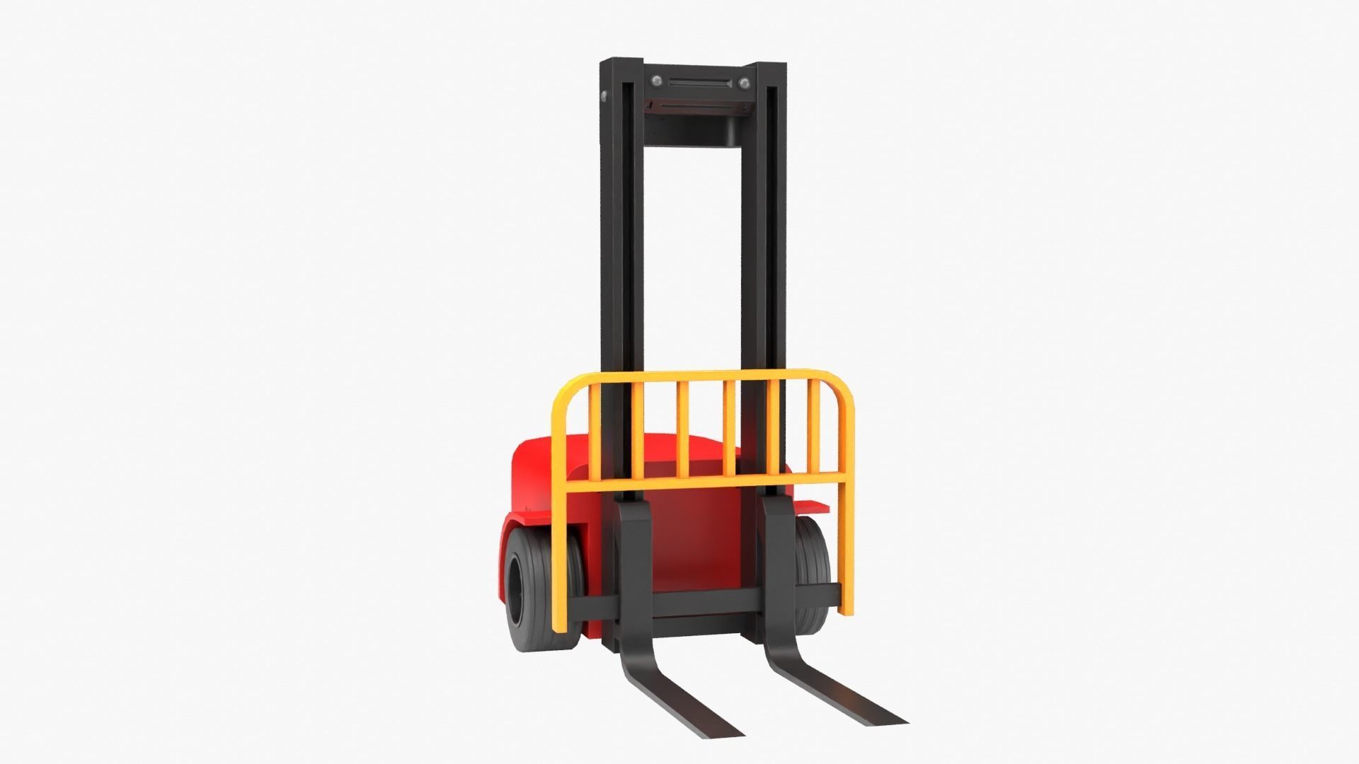 Robot Forklift Low-poly 3D model_5