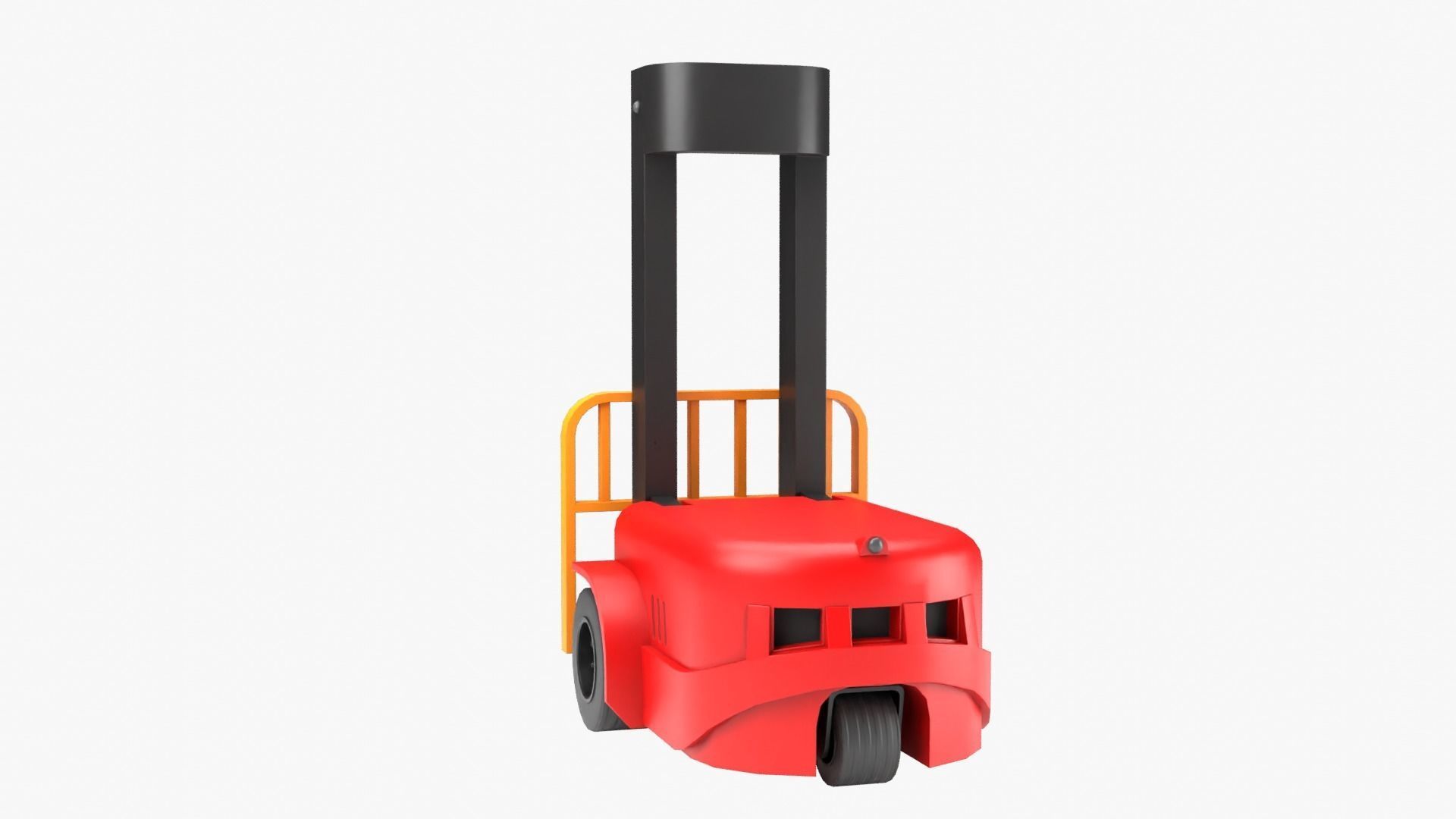 Robot Forklift Low-poly 3D model_11