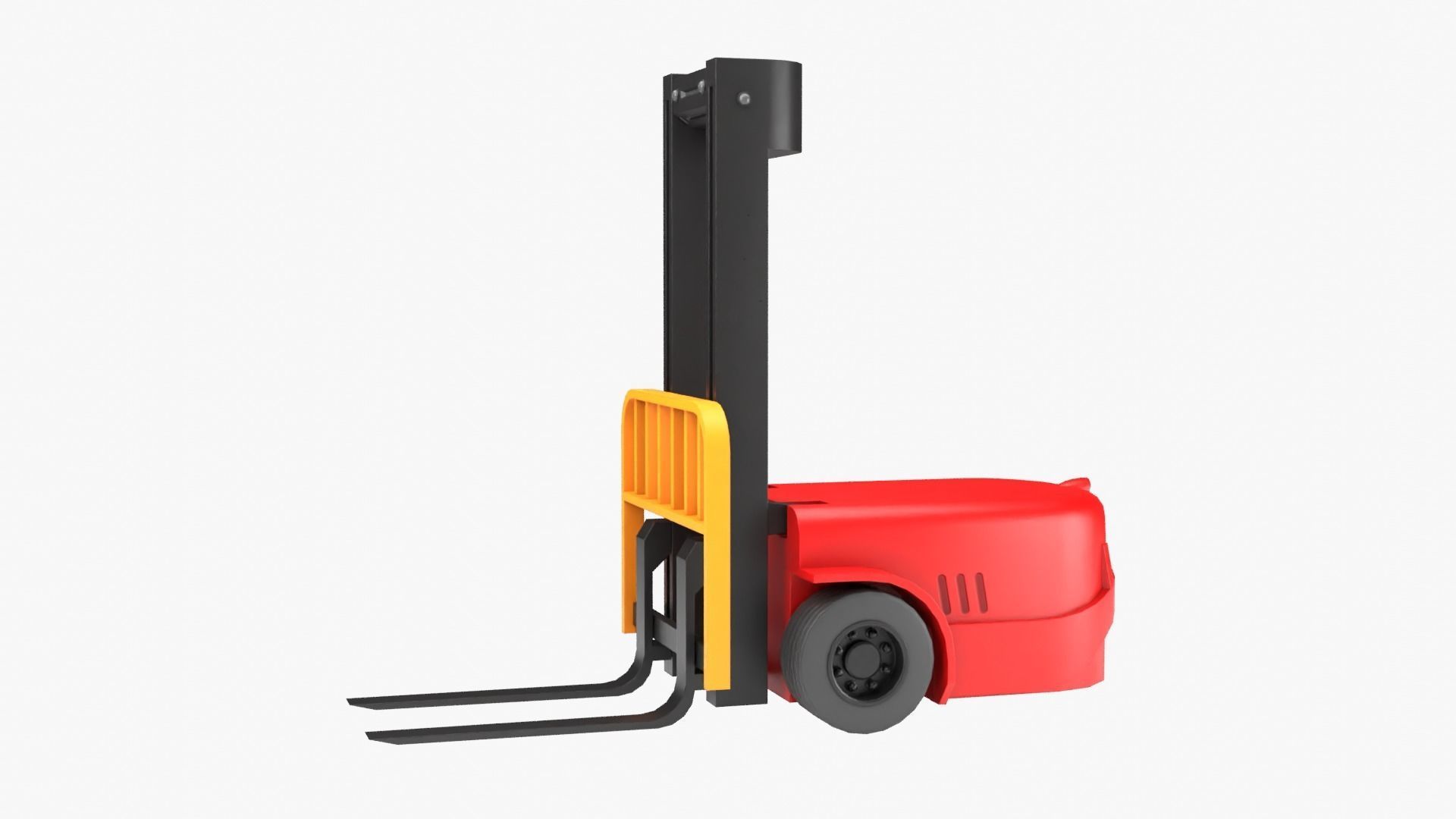 Robot Forklift Low-poly 3D model_8