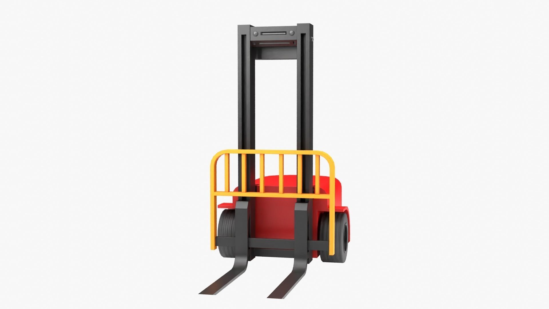 Robot Forklift Low-poly 3D model_6