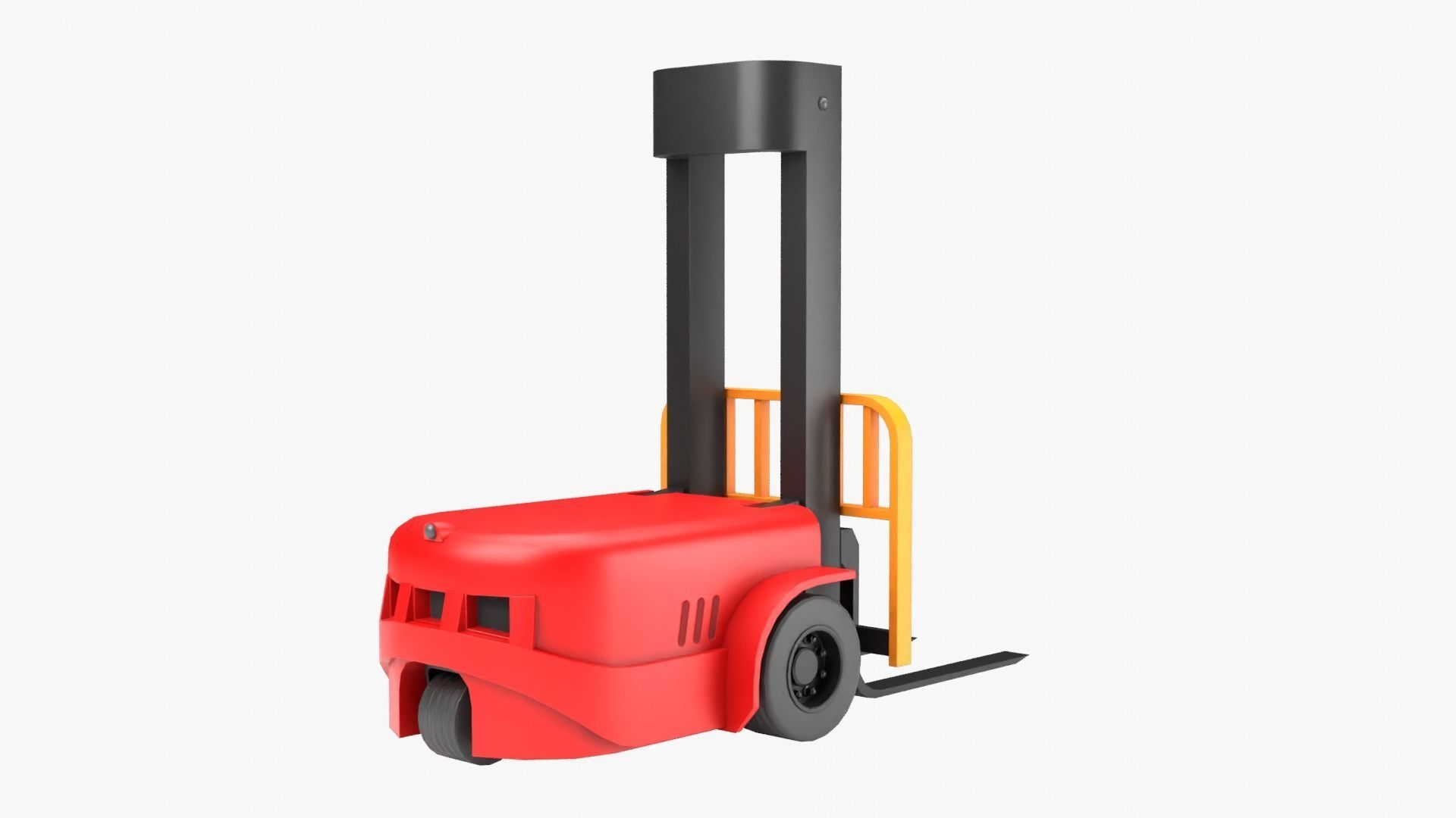 Robot Forklift Low-poly 3D model_1