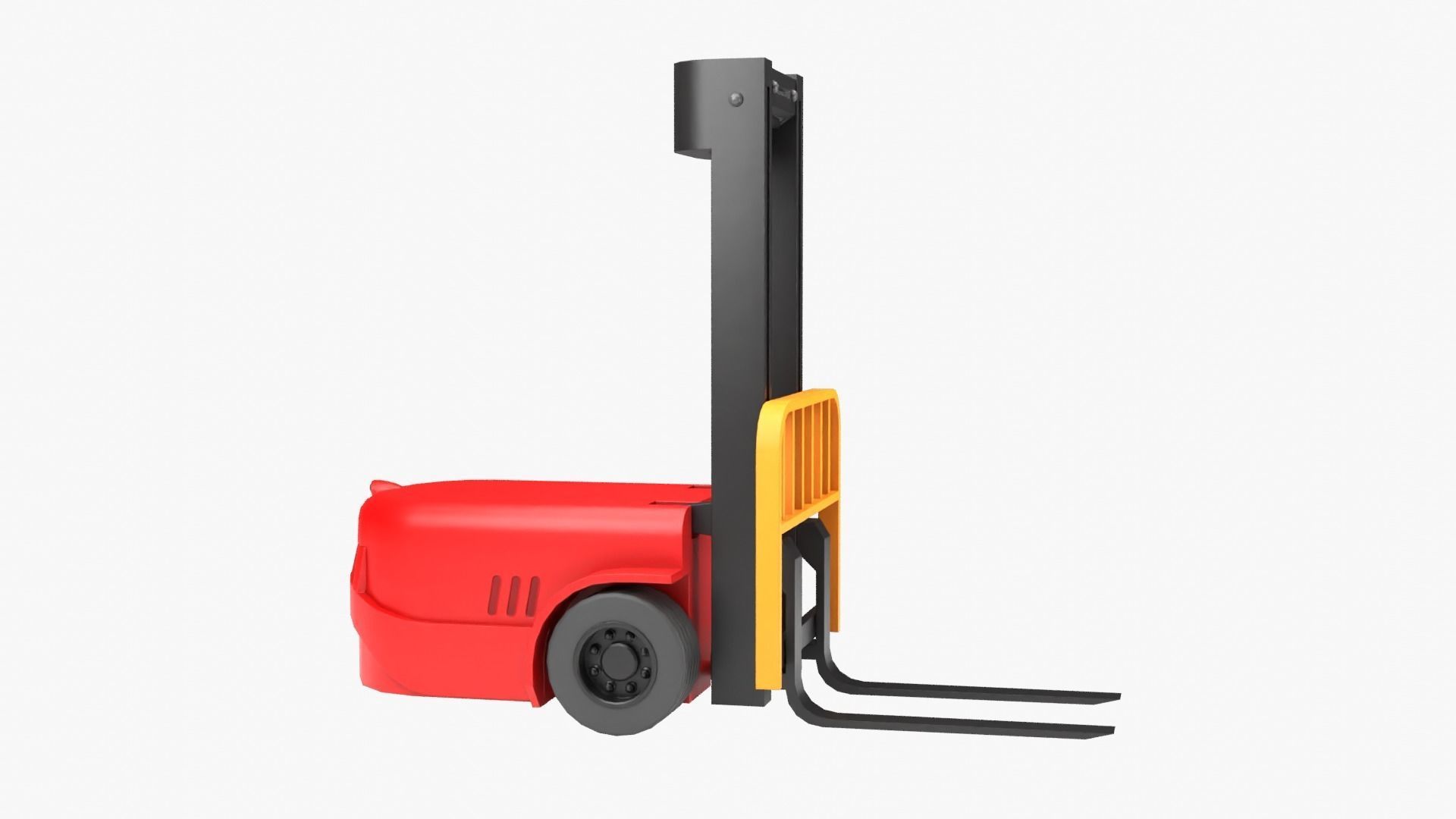 Robot Forklift Low-poly 3D model_3