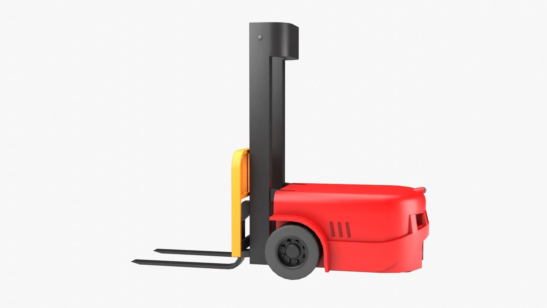 Robot Forklift Low-poly 3D model_9