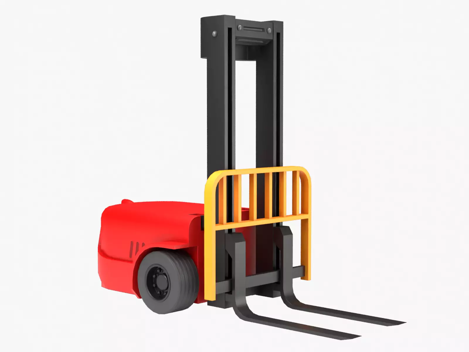 Robot Forklift Low-poly 3D model_0