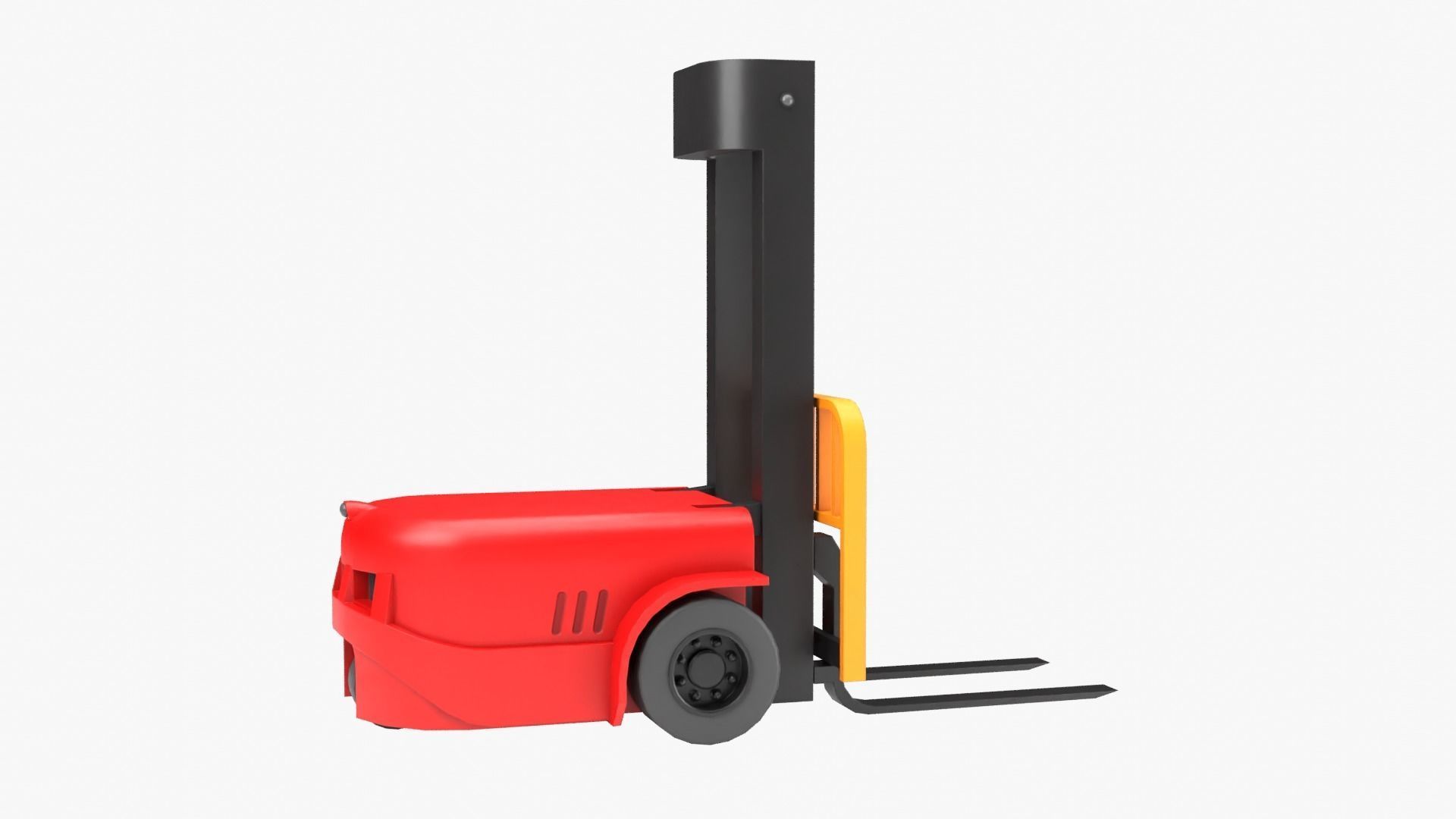 Robot Forklift Low-poly 3D model_2