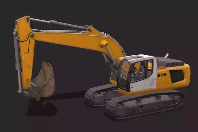 Excavator 936 Low-poly 3D model