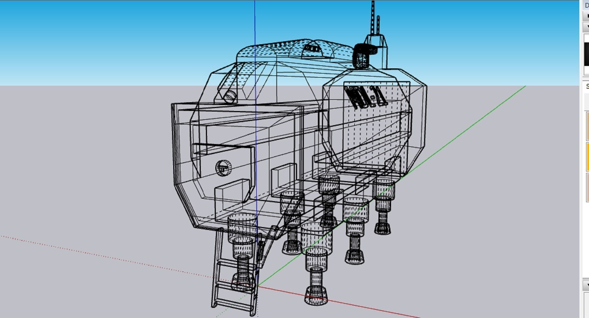 cryo capsule module life station Low-poly 3D model_5