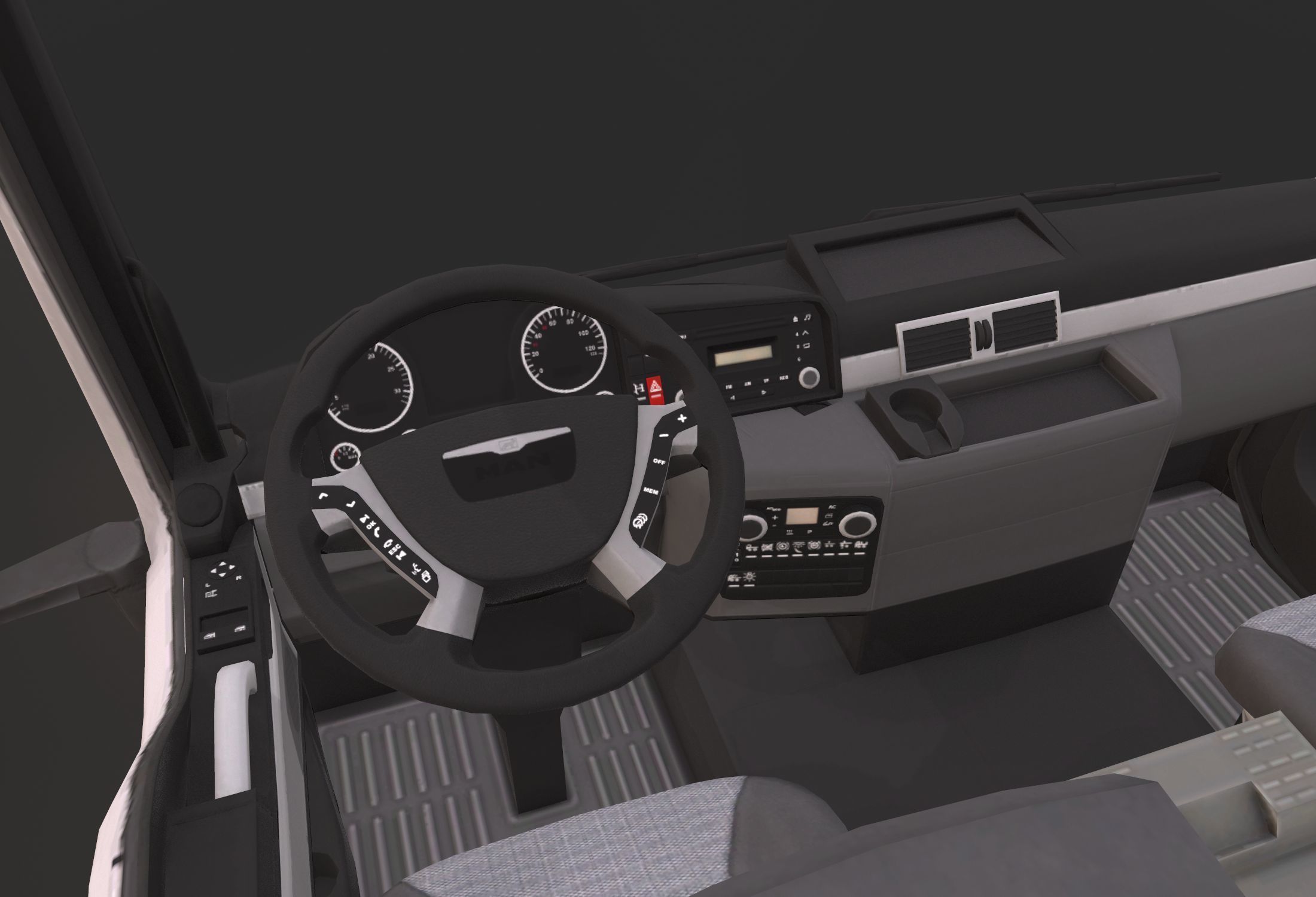 Truck  Low-poly 3D model_3