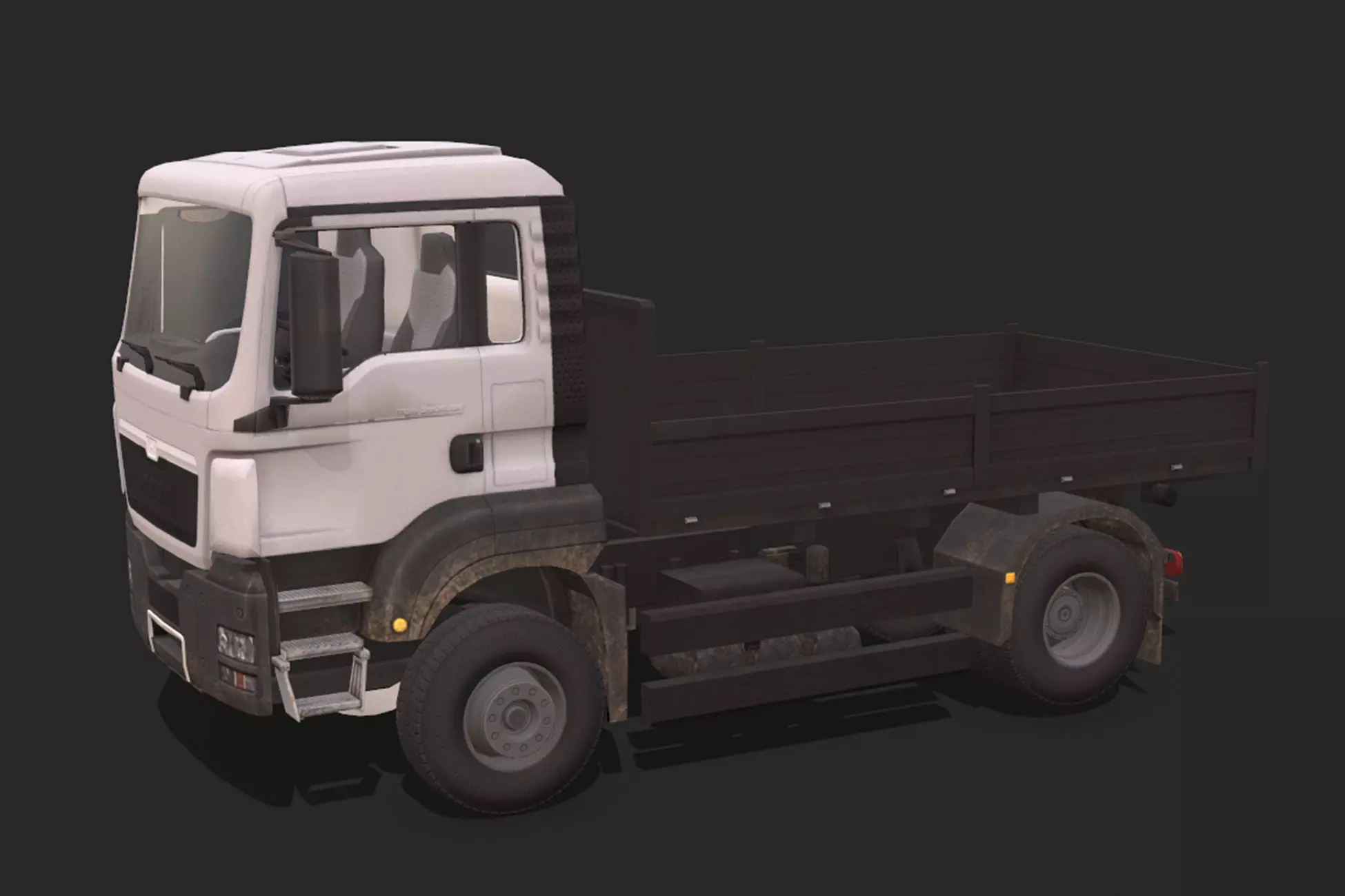 Truck  Low-poly 3D model_0