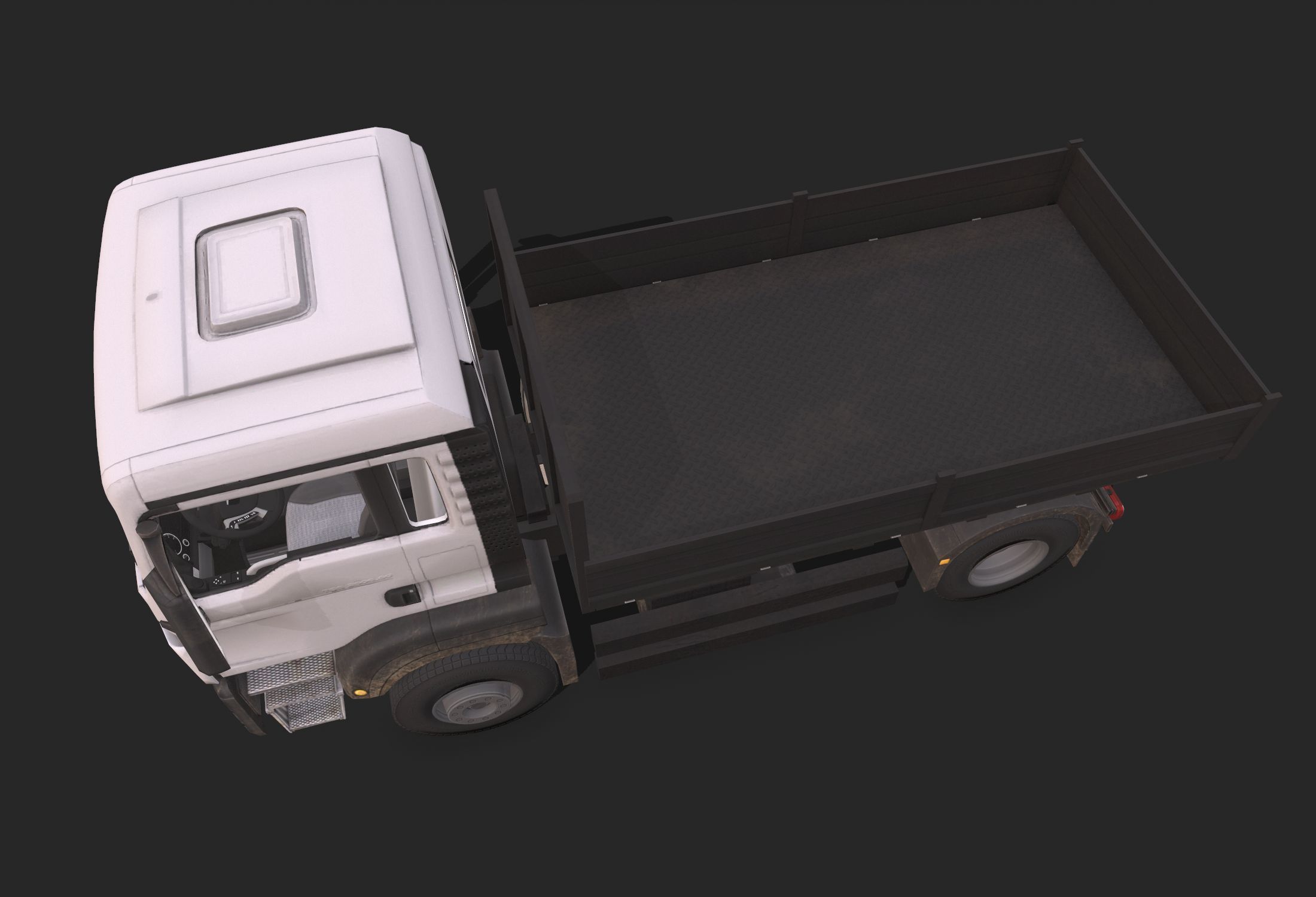 Truck  Low-poly 3D model_4