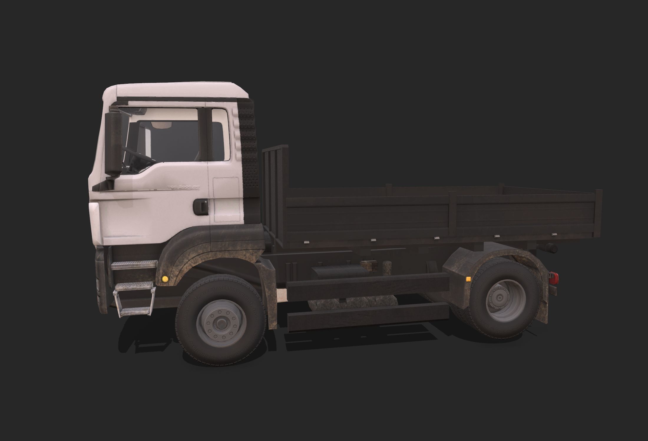 Truck  Low-poly 3D model_2