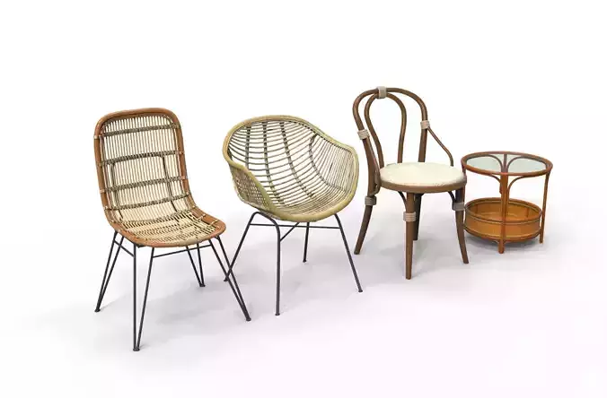 Rattan armcahir table furniture