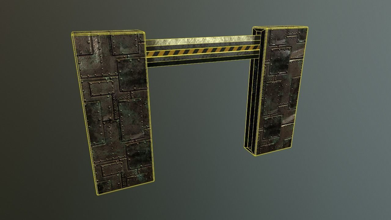 Traps set -1 Asset Game ready Obstacle Low-poly 3D model_7