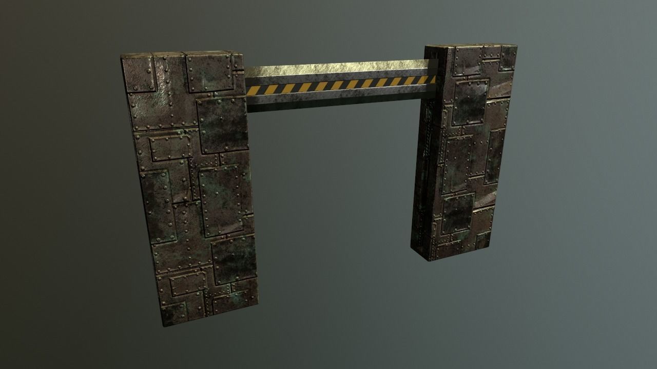 Traps set -1 Asset Game ready Obstacle Low-poly 3D model_6