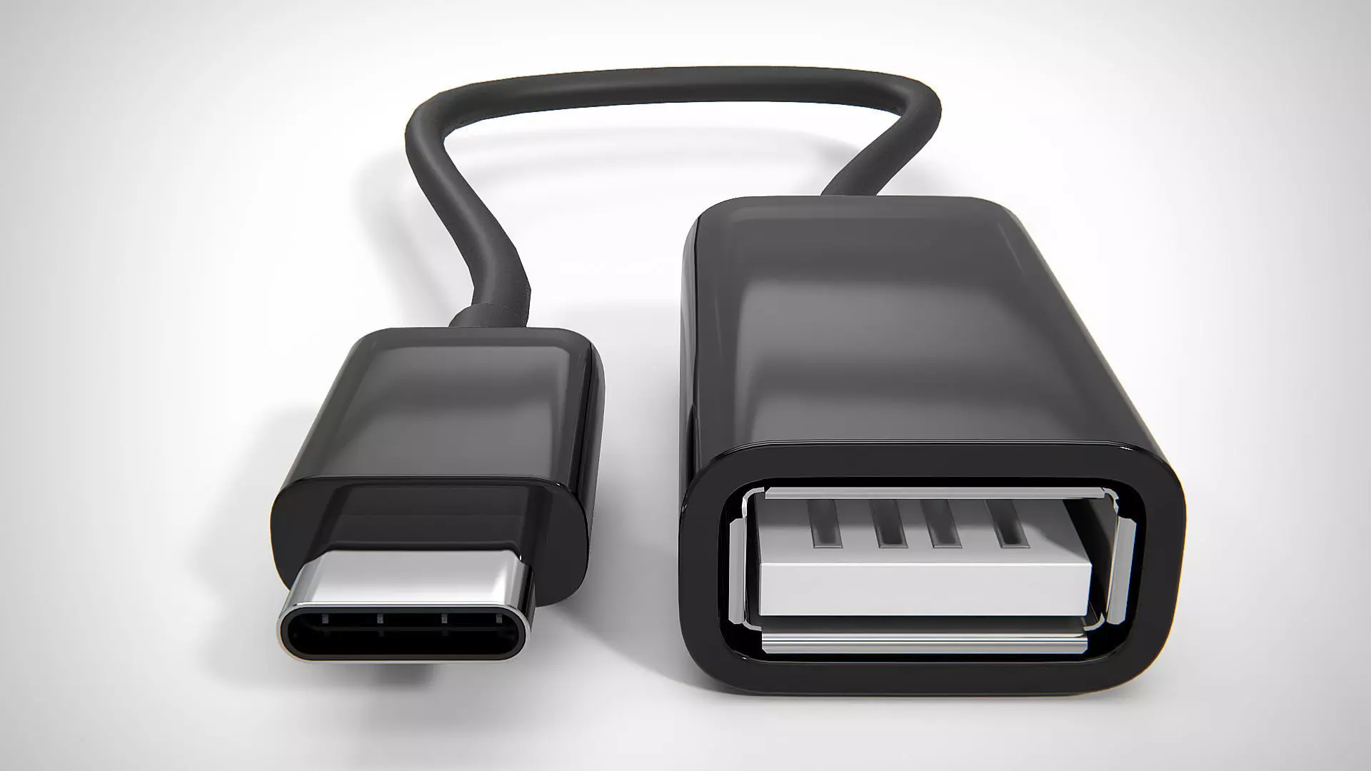 USB To Type-C Adapter PBR Low-poly 3D model