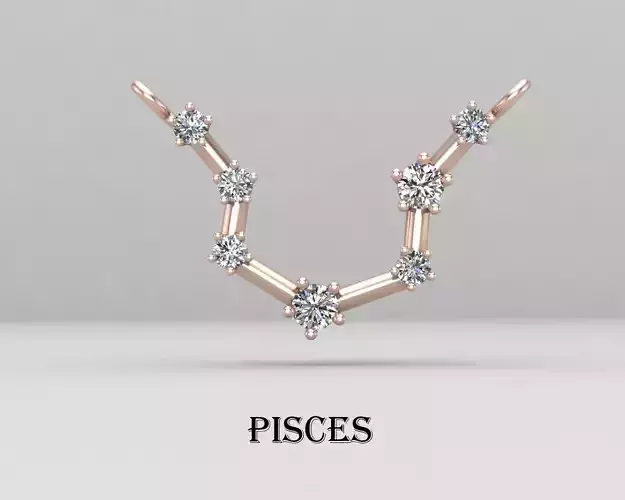 PISCES necklace  73-MP 3D print model