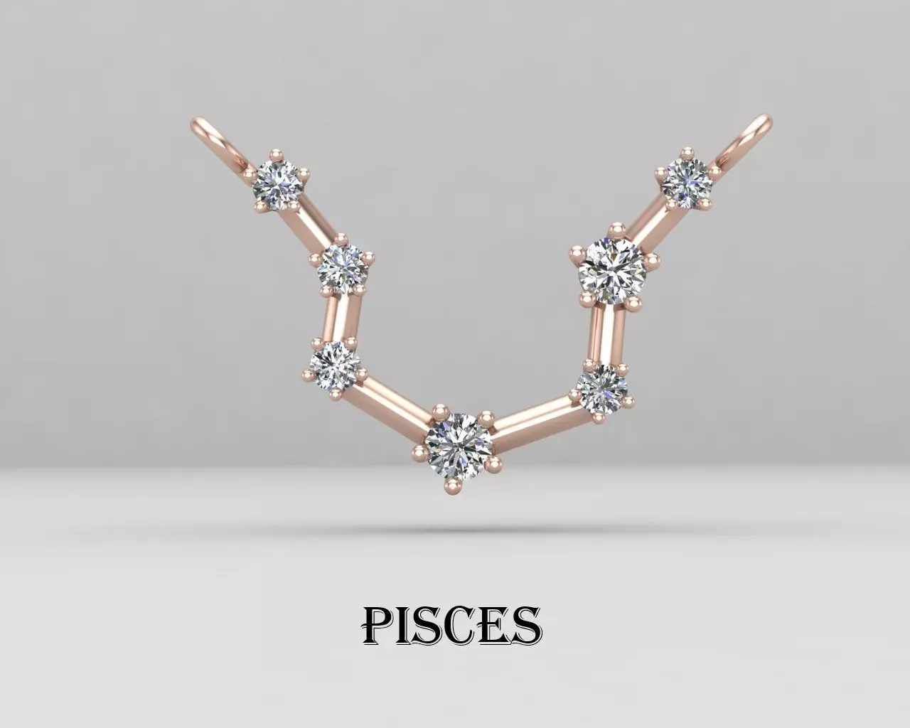 PISCES necklace  73-MP 3D print model_0