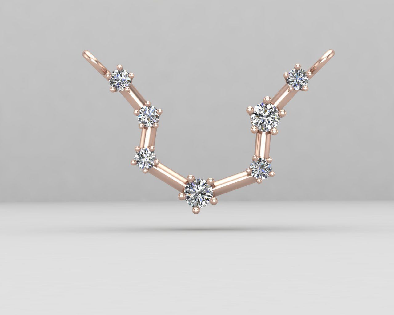 PISCES necklace  73-MP 3D print model_2