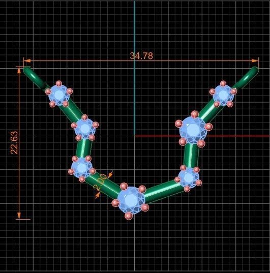 PISCES necklace  73-MP 3D print model_3