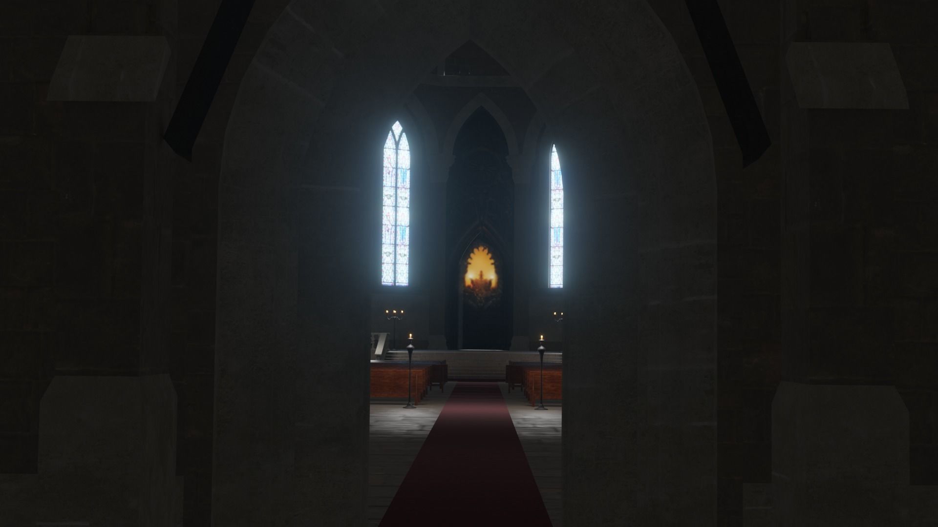 Church Low-poly 3D model_34