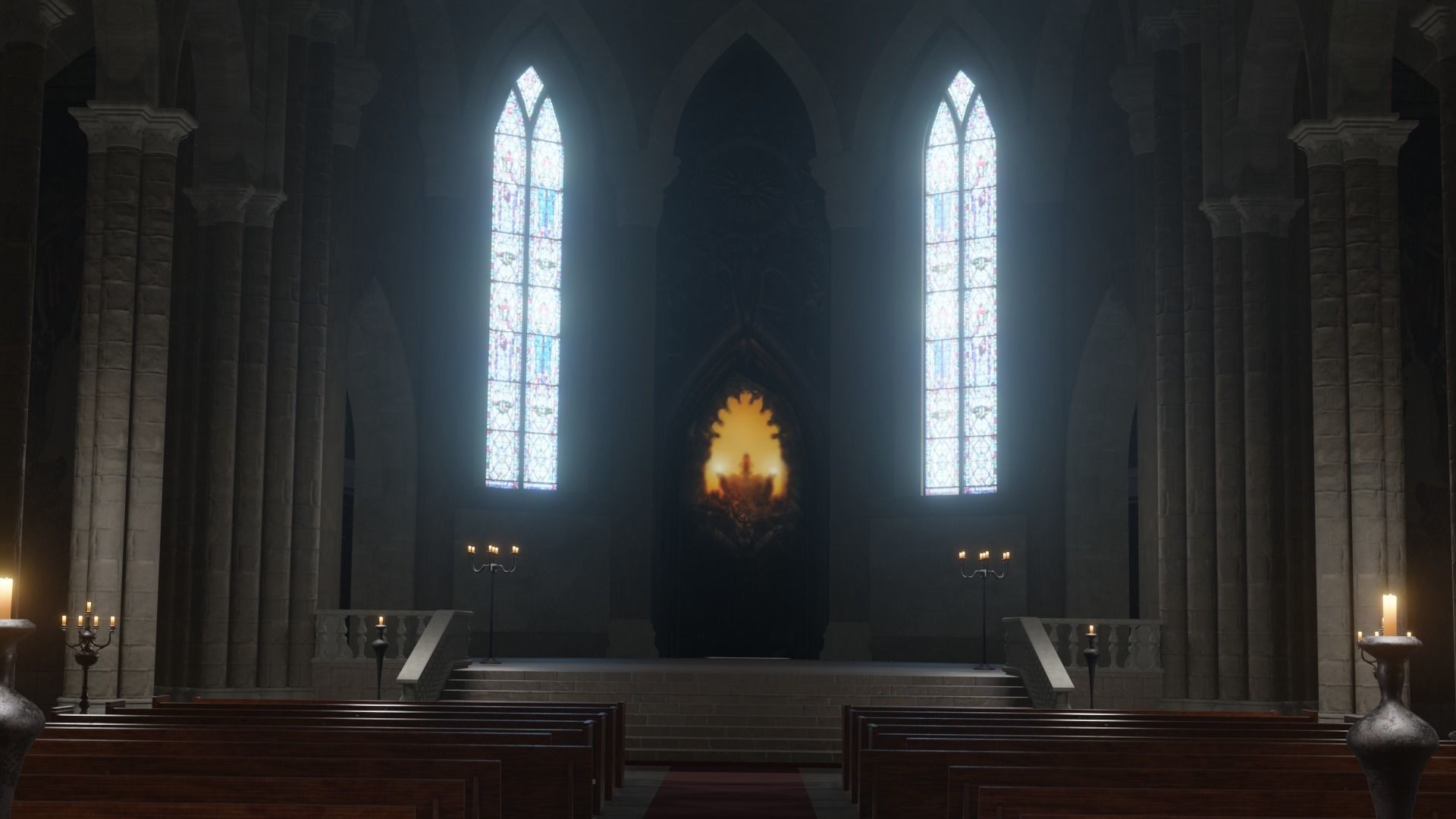 Church Low-poly 3D model_35