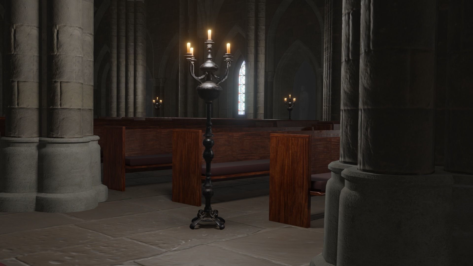 Church Low-poly 3D model_40