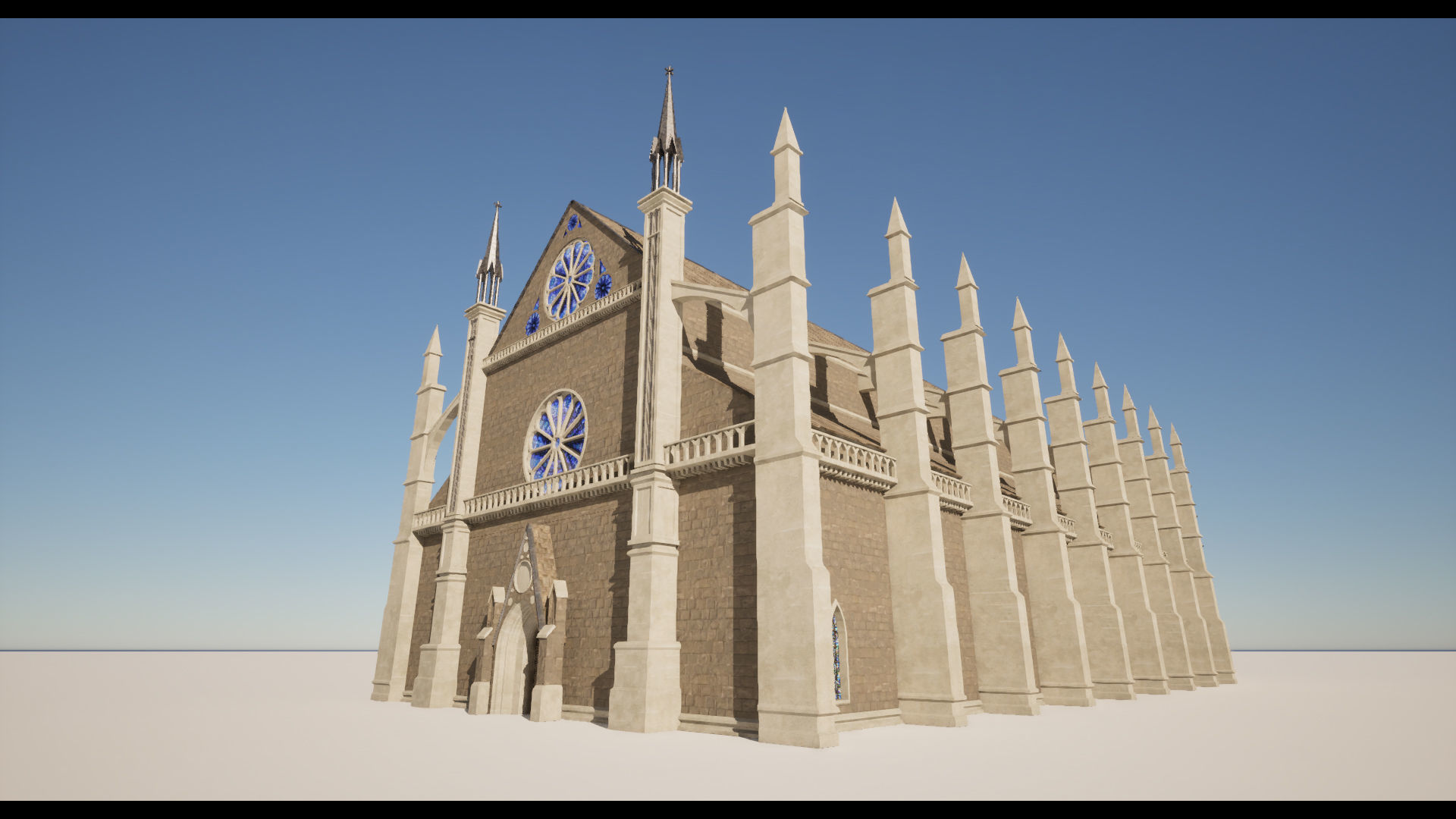 Church Low-poly 3D model_11